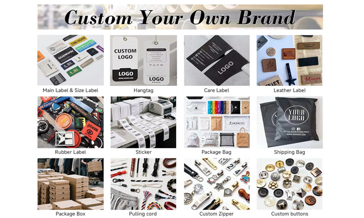 Custom brand logo embroidery on heavyweight cotton hoodie, OEM apparel customization