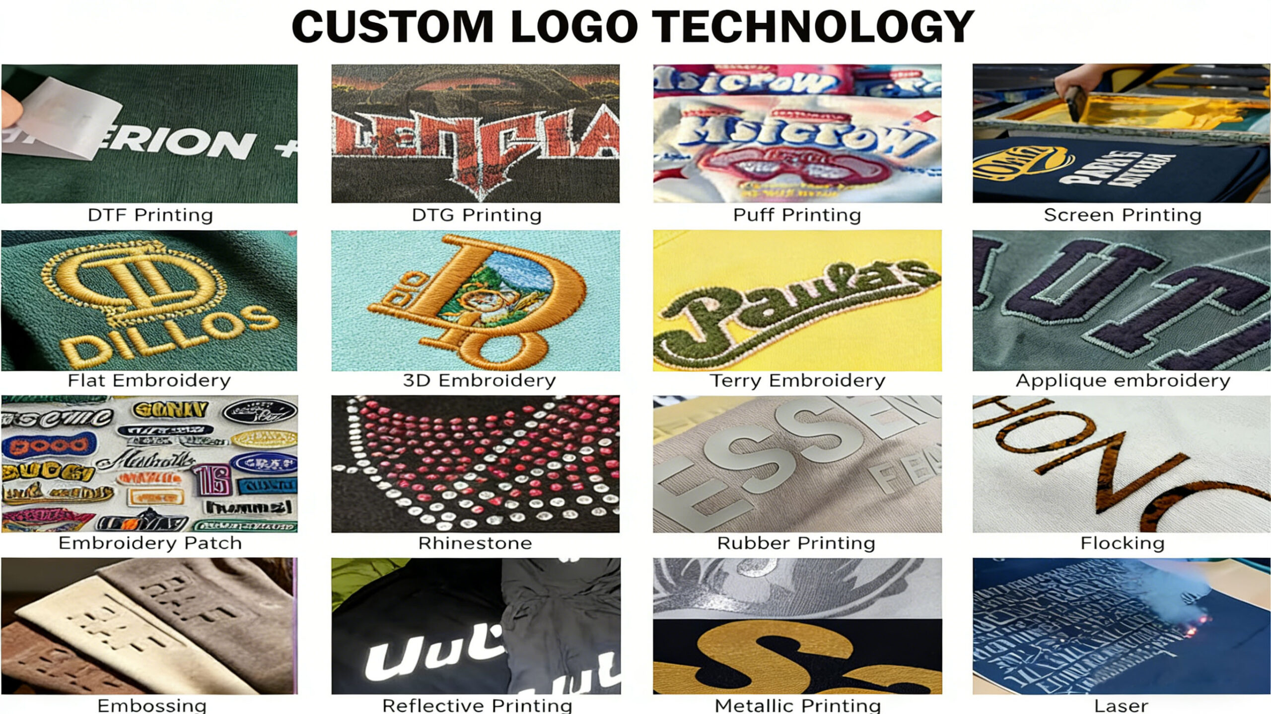 Custom brand logo embroidery on heavyweight cotton hoodie, OEM apparel customization