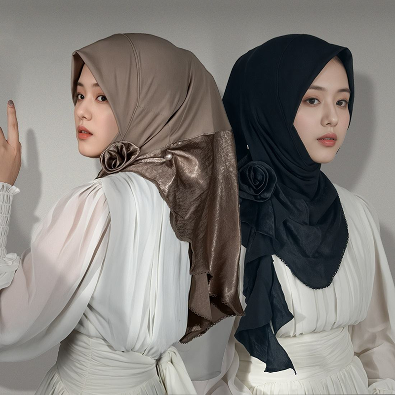 Solid Color Breathable Hijab Headscarf for Women