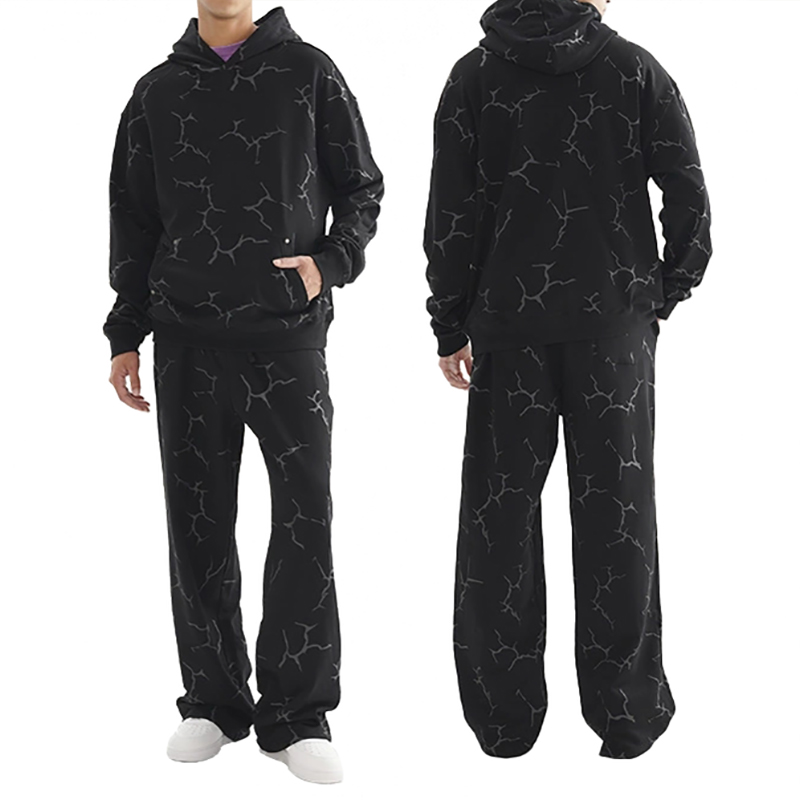 Lightning Print Hoodie & Pants Set