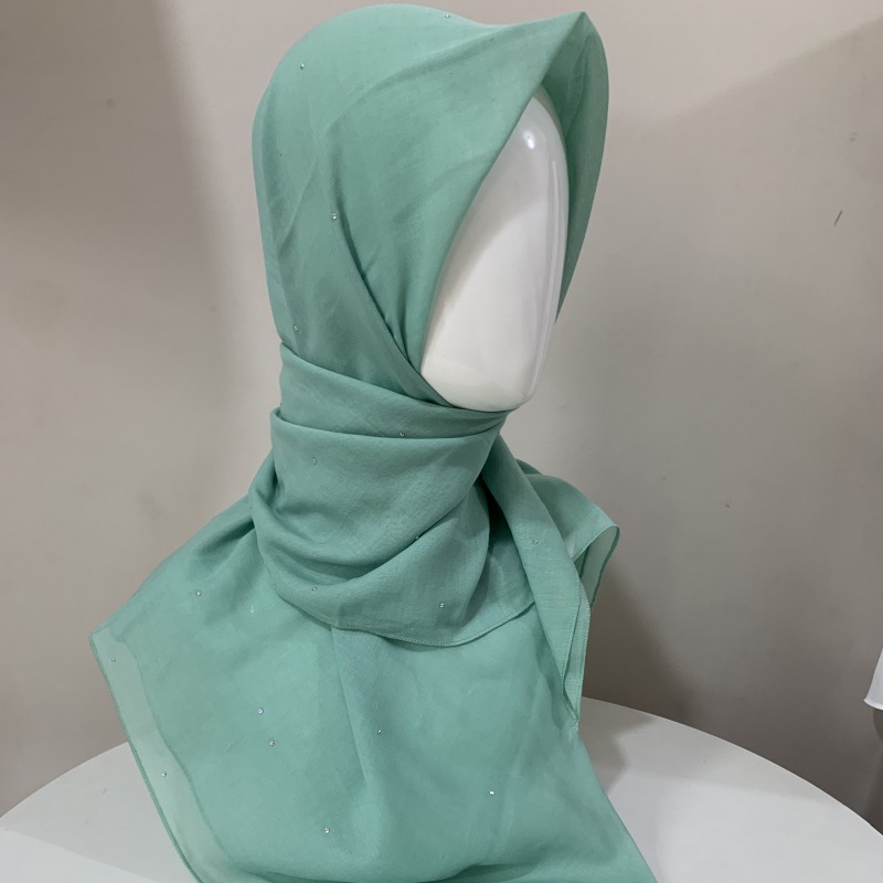 Blue Chiffon Hijab Scarf