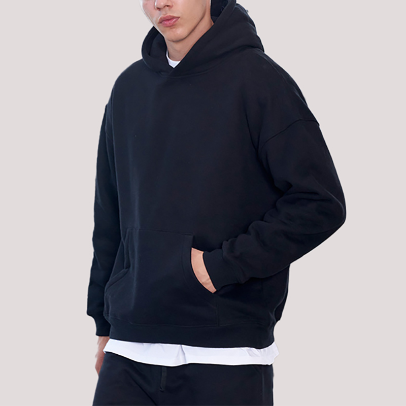 Men's Black Casual Hoodie