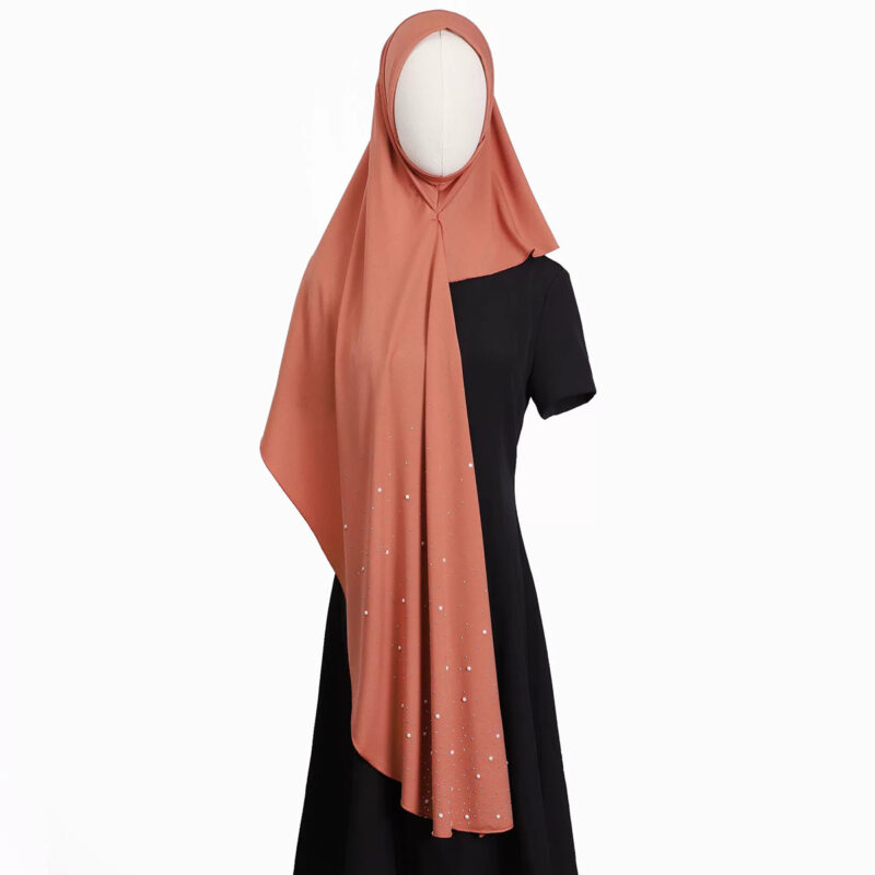 Crimson instant hijab