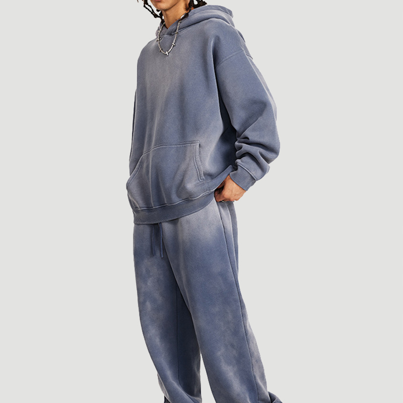 Blue Vintage Fleece Tracksuit