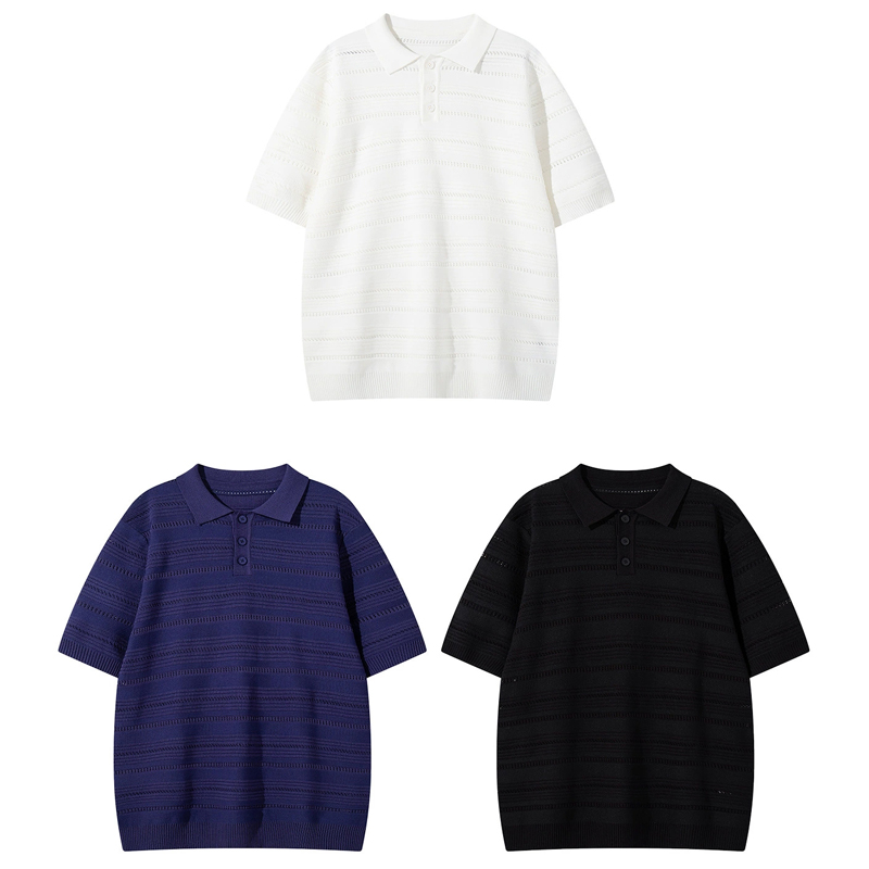 Men's Knit Polo Shirts in 3 Colors
