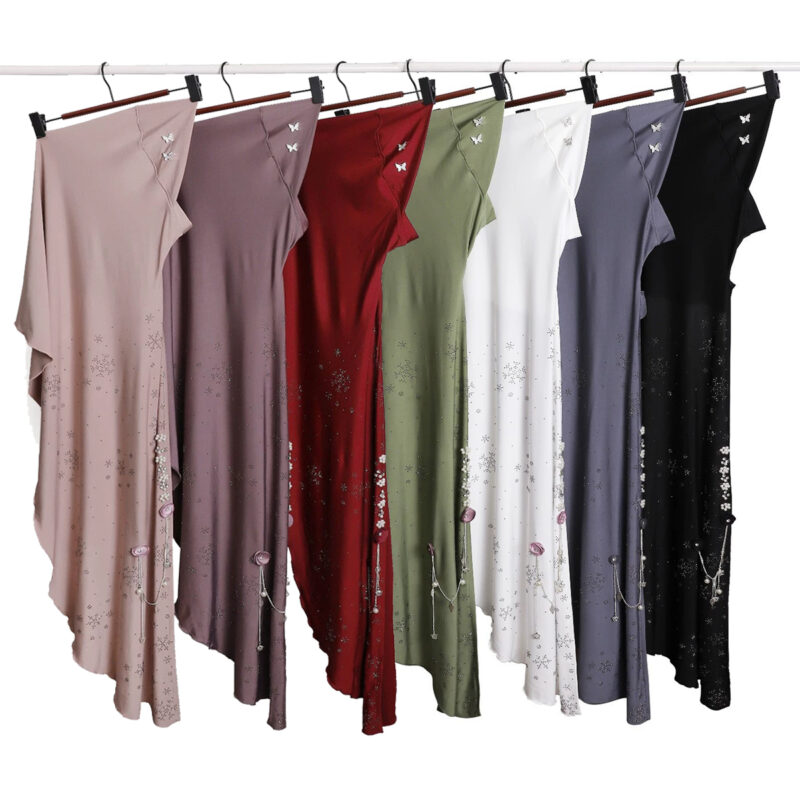 Rhinestone Milk Silk Hijab Hanging Display