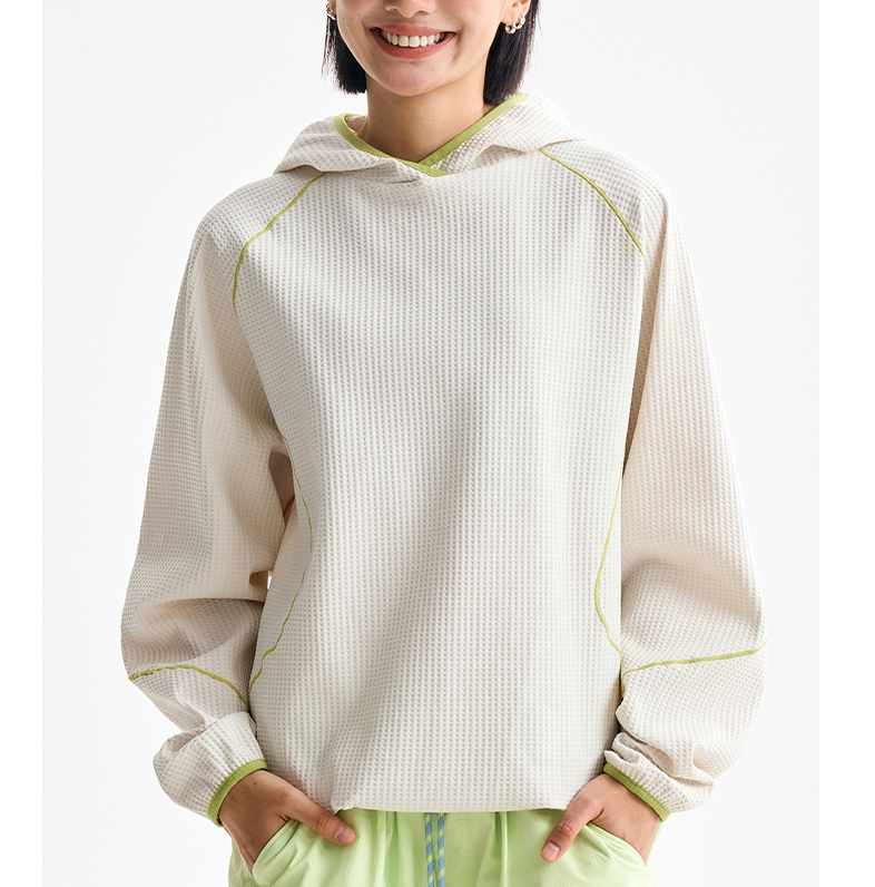 Off-White Color Block Women's Hoodie