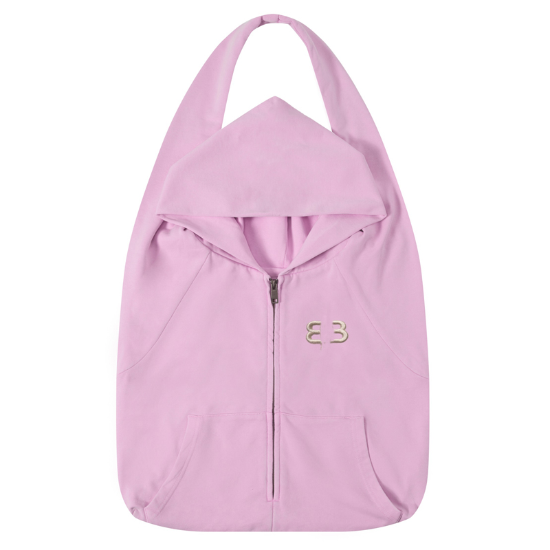 Pink Hoodie Convertible Tote Bag